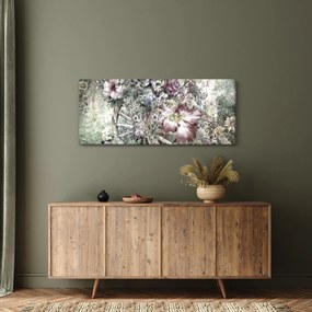 Virágok képe egy fából készült kerékpáron (120x50 cm)