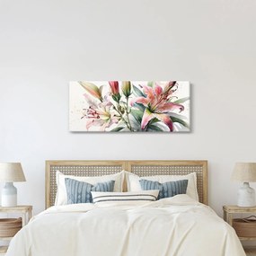 Kép - Liliomok, illusztrációk (120x50 cm)