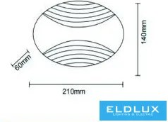 UNIVERSO Fali lámpa 6w 480lm CCT IP20 210x140x60mm fekete