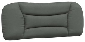 sötétszürke szövet ágykeret LED-ekkel matrac nélkül 100x200 cm