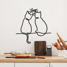 Cat fém fali dekoráció, 55×55 cm – TR891TNL3523