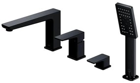 OMNIRES PM7432BL - Fürdőcsap 4-lyukas PARMA matt fekete
