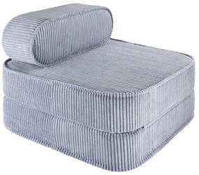 Kék kordbársony gyerek fotel Flip – Wigiwama