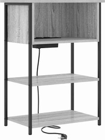 vidaXL Éjjeliszekrény Szürke Sonoma 55 x 31 x 76 cm Faanyag