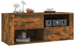 füstös tölgy színű szerelt fa TV-szekrény 100 x 35 x 40 cm