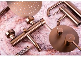 REA-P8807 - LUNGO termosztátos zuhanyszett, szálcsiszolt réz