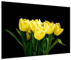 Sárga tulipánok képe (90x60 cm)