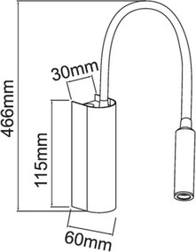 Orlicki Design NUTO OR81688 Fali lámpa 1x3W/Led 3000K 135LM
