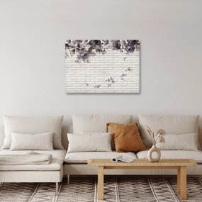 A fal egy képe és a csokor (70x50 cm)