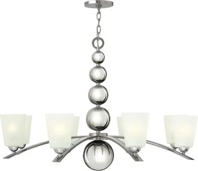 ELSTEAD HK-ZELDA8-PN ZELDA Glamour Csillár Fehér, Festett nikkelfény E27 IP20