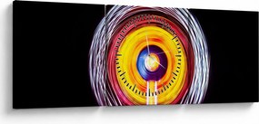 Fények a körben képe (órával) (90x30 cm)