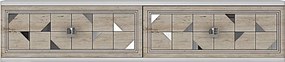 Moka 120 - White, Travertine, Silver