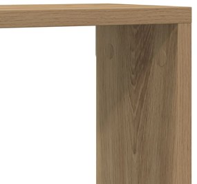 Falipolc 2 db Kézműves tölgy 80x15x26 cm Műanyag