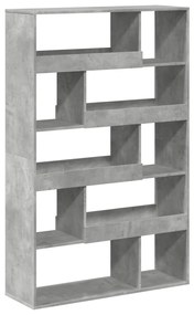 betonszürke szerelt fa könyvespolc 100 x 33 x 156,5 cm