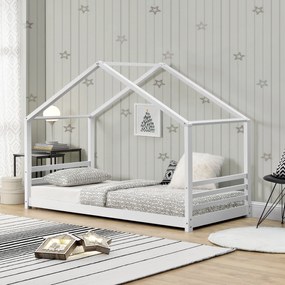 [en.casa] Házikó ágy Vardø 90x200 cm fenyőfa fehér