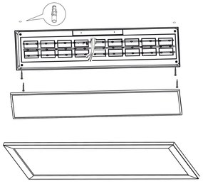Eglo 99437 - LED Mennyezeti lámpa PIGLIONASSO LED/32W/230V 345x1245 mm