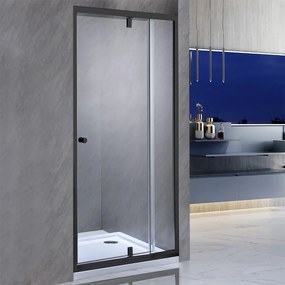 Flexi állítható zuhanyajtó 76-91x185 cm fekete