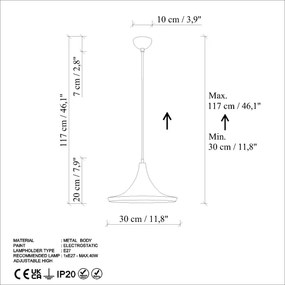 Csillár zsinóron TOM 1xE27/40W/230V zöld