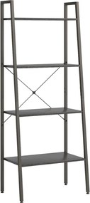 vidaXL 4 szintes fekete állópolc 56 x 35 x 140 cm