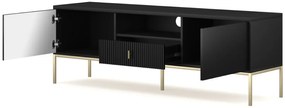 Tv Állvány Fekete/Arany Színben. MAGGIORE MA01. 155 cm.