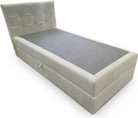 Kárpitozott boxspring ágy DIRELIS VIBE 90x200 cm krémszínű Matrac: Bonell rugós matrac