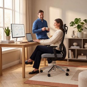 Ergonomikus hálós irodai szék sötétszürke AXIS