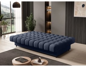 Kék zsenília kinyitható-tárolóhelyes kanapé 197 cm Clareta – ELTAP