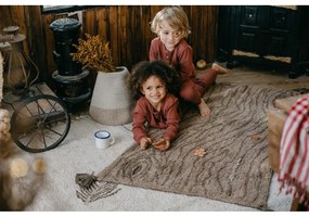 Bézs textil játéktároló kosár ø 33x38 cm Mama Mushroom – Lorena Canals