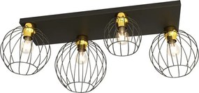 Emibig modern mennyezeti lámpa nest fekete arany emi1370/4
