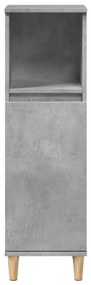 Betonszürke szerelt fa fürdőszobaszekrény 30 x 30 x 100 cm