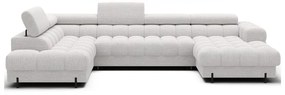 Krémszínű buklé kinyitható sarokkanapé (bal oldali-U alakú) Feraria – ELTAP