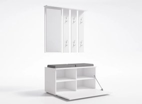 Drohmo Opal előszobafal, 85x45x35 cm, fehér