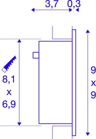 SLV FRAME CURVE 113292 Beépíthető lépcsőházi lámpa 1x1W/LED 3000K 60LM IP20