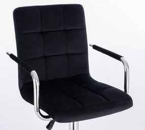 HC1015KP Fekete modern velúr szék