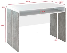 PC asztal Ramea (platinum grange tölgy + fekete). 1055240