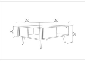 Dohányzóasztal Ronas - Walnut