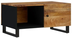 Tömör mangófa és szerelt fa dohányzóasztal 80 x 50 x 40 cm