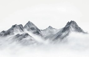 Fotótapéta - Fekete-fehér hegyek (147x102 cm)
