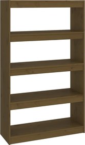 vidaXL mézbarna fenyőfa könyvszekrény/térelválasztó 80 x 30 x 135,5 cm