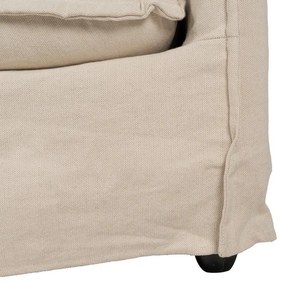 Krémszínű len kanapé 160 cm – Ixia