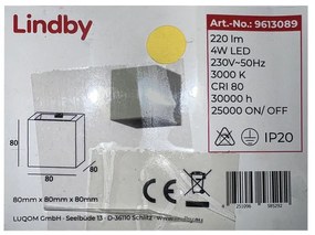 Lindby Lindby - LED Fali lámpa QUASO LED/4W/230V LW0539
