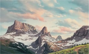 Flizelina Dekoratív Fotótapéta Hálószobába Hegyi panoráma 416x254 Ragasztó