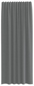 2 db sötétszürke fátyolfüggönyök hurokkal 140x225 cm