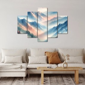 Kép - Akvarell hegyek (150x105 cm)