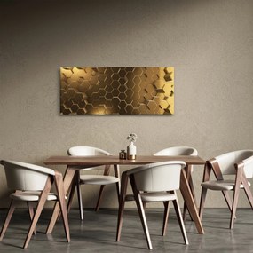Kép - arany hatszög (120x50 cm)