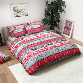 Flanel ágynemű SNOWY FOREST szürke Ágyneműhuzat mérete: 70 x 90 cm | 140 x 200 cm