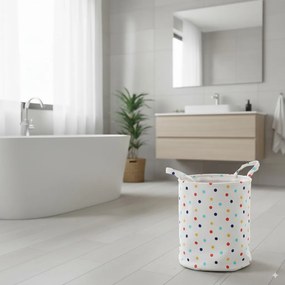 Pöttyös tároló kosár 35 x 37 cm - l méret