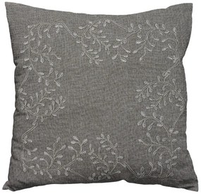 Dekoratív párnahuzat LEAFY LACE 40x40 cm, szürke