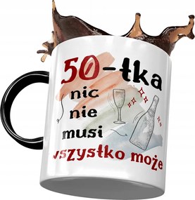 Fekete Bögre Születésnapra 50 50-es 50-es Ajándék Nyomtatott Fotóval