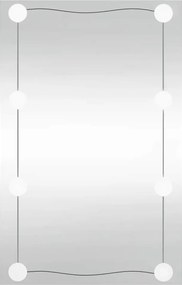 vidaXL téglalap alakú üveg falitükör LED fényekkel 50 x 80 cm